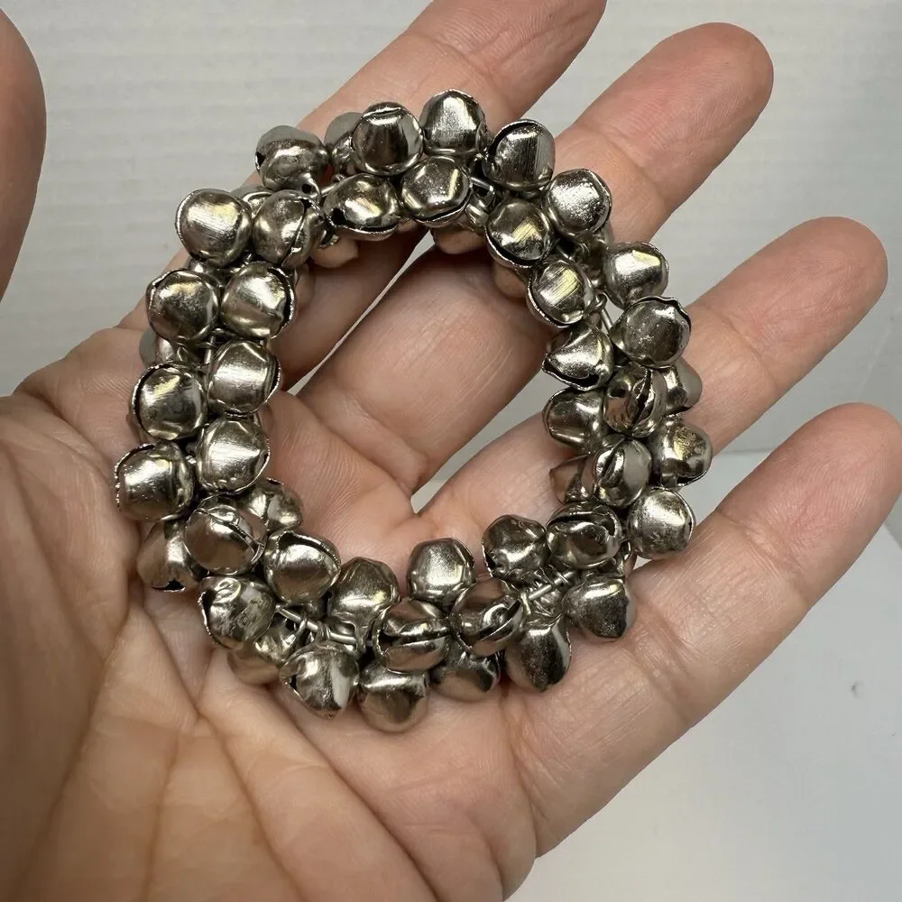 Threshold Target Mini Silver Jingle Bell Round Napping Holder Rings 1 Dozen